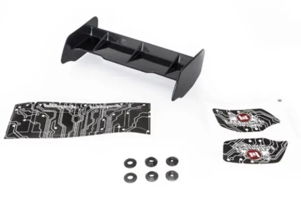 ALETTONE PER BUGGY 1:10 CON ADESIVI - HTR-2010001 - NERO