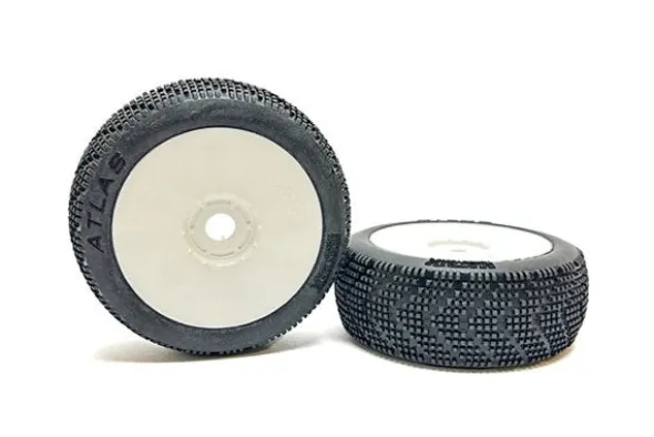 ATLAS SOFT PRE-INCOLLATE SU CERCHI BIANCHI - 1:8 BUGGY - 2 PEZZI