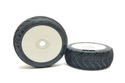 ATLAS ULTRA SOFT PRE-INCOLLATE SU CERCHI BIANCHI - 1:8 BUGGY - 2 PEZZI