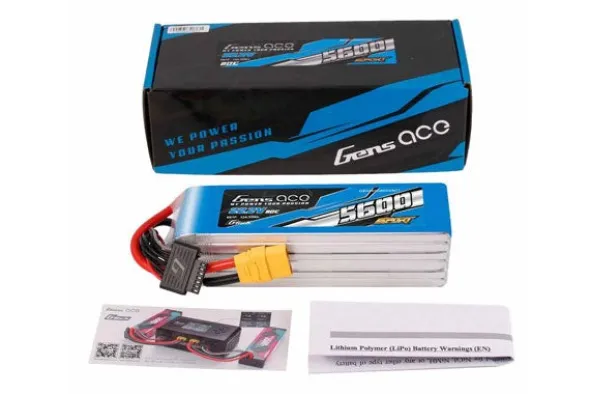 BATTERIA LIPO SPORT G-TECH 6S 22.2V-5600-80C ((XT90)