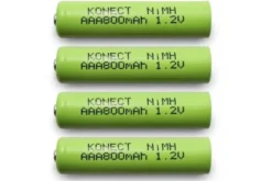 BATTERIE RICARICABILI MINISTILO AAA - 800 mAh 1,2V - 4 PEZZI