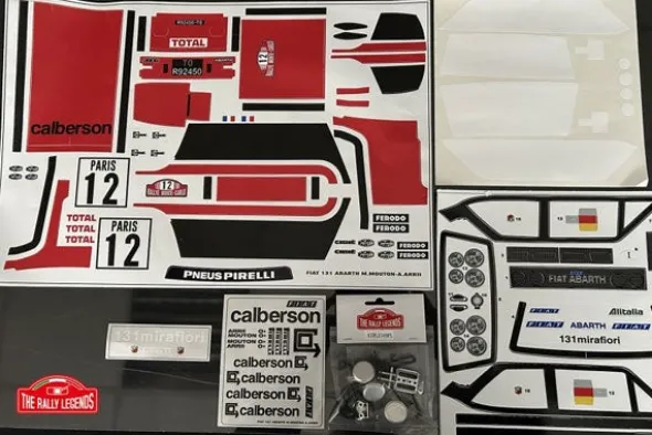 CARROZZERIA 131 ABARTH TRASPARENTE CON DECALS CALBERSON - RALLY LEGENDS