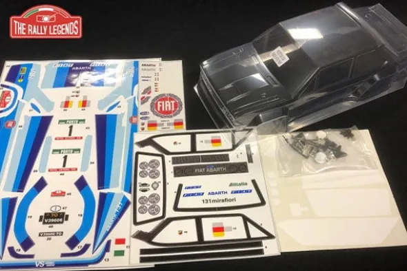 CARROZZERIA 131 ABARTH TRASPARENTE CON DECALS WRC - RALLY LEGENDS