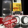 CARROZZERIA TRASPARENTE 500 ABARTH ASSETTO CORSE + ACCESSORI E GOMME