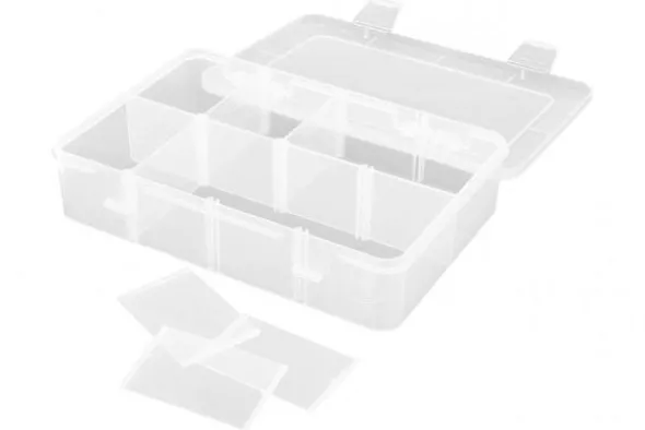 CASSETTA MINUTERIA 8 SCOMPARTI VARIABILI - 187 x 126 x 43 mm