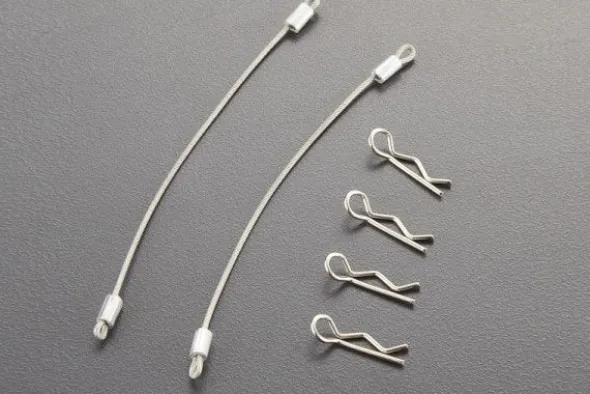 CLIP 4 PEZZI - CAVO METALLICO 120MM 2 PEZZI
