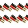 CONNETTORE A BANANA PLACCATO ORO 4MM MASCHIO/FEMMINA - 10 PEZZI