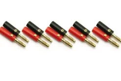 CONNETTORE A BANANA PLACCATO ORO 4MM MASCHIO/FEMMINA - 5 PEZZI