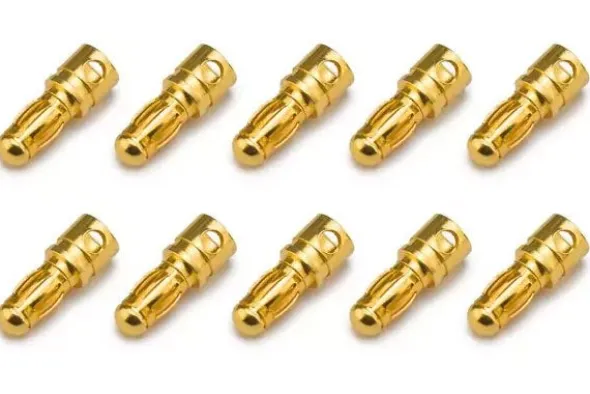 CONNETTORE PLACCATO ORO PK 3,5MM MASCHIO- 10 PEZZI
