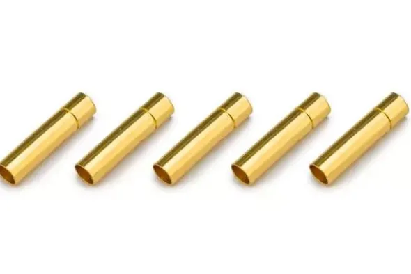 CONNETTORE PLACCATO ORO PK 3MM FEMMINA - 5 PEZZI