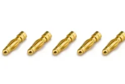 CONNETTORE PLACCATO ORO PK 3MM MASCHIO - 5 PEZZI