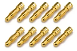 CONNETTORE PLACCATO ORO PK 4MM MASCHIO - 10 PEZZI