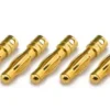 CONNETTORE PLACCATO ORO PK 4MM MASCHIO - 5 PEZZI