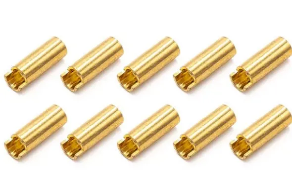 CONNETTORE PLACCATO ORO PK 5MM FEMMINA - 10 PEZZI