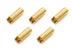 CONNETTORE PLACCATO ORO PK 5MM FEMMINA - 5 PEZZI