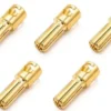 CONNETTORE PLACCATO ORO PK 5MM MASCHIO - 5 PEZZI