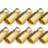 CONNETTORE PLACCATO ORO PK 6MM FEMMINA - 10 PEZZI