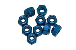 DADO AUTOBLOCCANTE M3 ALLUMINIO - 10 PEZZI - BLU