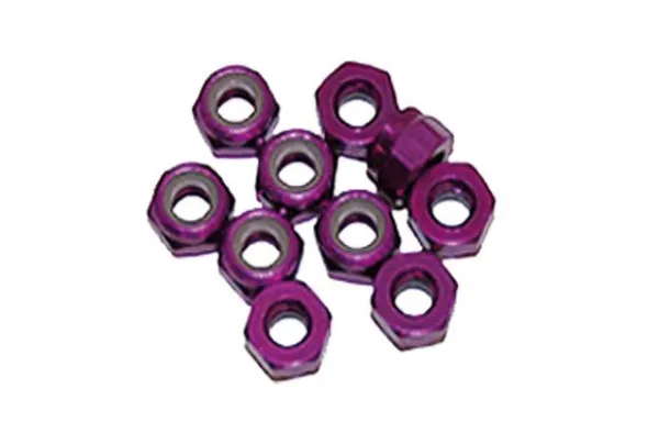 DADO AUTOBLOCCANTE M3 ALLUMINIO - 10 PEZZI - VIOLA