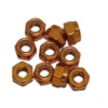 DADO AUTOBLOCCANTE M4 ALLUMINIO - 10 PEZZI - ARANCIONE