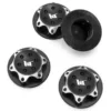 DADO RUOTA 1:8 FLANGIATO ZIGRINATO CHIUSO 17mm - HTR-1910001 - NERO