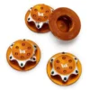 DADO RUOTA 1:8 FLANGIATO ZIGRINATO CHIUSO 17mm - HTR-1910002 - ARANCIONE