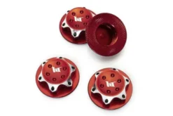 DADO RUOTA 1:8 FLANGIATO ZIGRINATO CHIUSO 17mm - HTR-1910004 - ROSSO