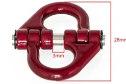 DOPPIO GANCIO AD ANELLO ARTICOLATO 28mm