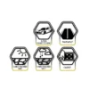 EXTREME FORMULA - SLICK CON CERCHIO NERO - 4 PEZZI
