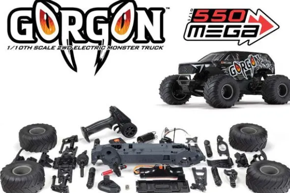 GORGON 4X2 MEGA 550 - MONSTER TRUCK KIT MONTAGGIO 1:10 - NERO