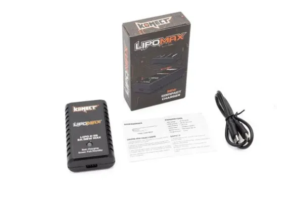 LIPOMAX CARICABATTERIE COMPATTO AC 38W LIPO 2-3S