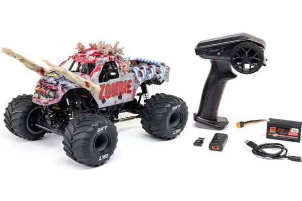 MINI LMT 4X4 BRUSHED - ZOMBIE - RTR MONSTER TRUCK 1:18 - ROSSO