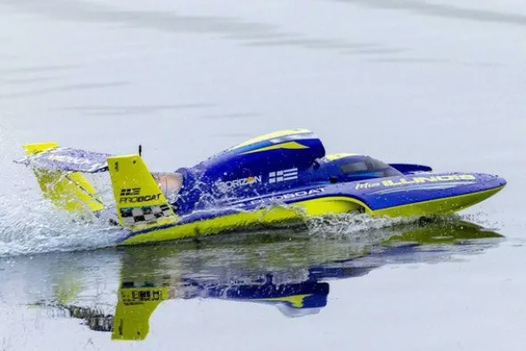 MISS ILLINOIS U-34 BRUSHLESS 34"- RTR IDROVOLANTE - BLU/GIALLO