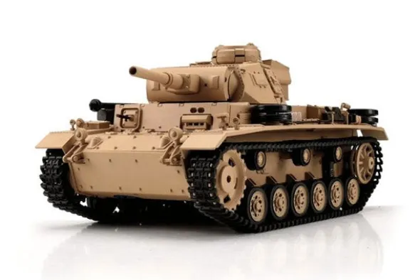 PANZER III AUSF. H SABBIA PALLINI / INFRAROSSI 1:16 - CINGOLI IN METALLO