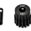 PIGNONE MOTORE 32P 5mm 15 DENTI E ADATTATORE 3,17mm
