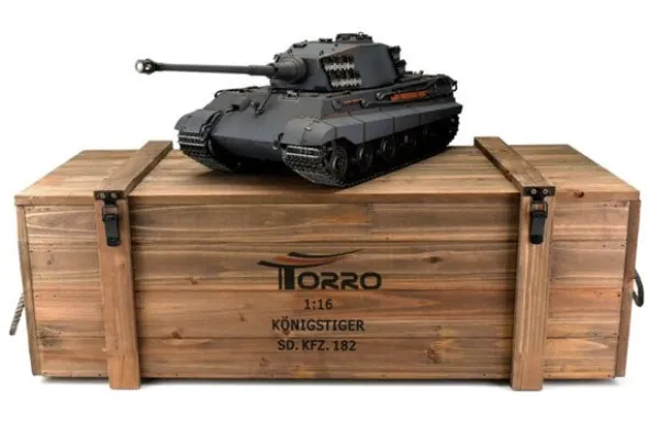 PRO-EDITION KING TIGER - PALLINI 1:16 - GRIGIO - FUMO CANNONE