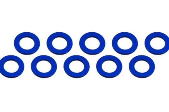 RASAMENTO M3 x 6 x 0,5 mm ALLUMINIO - 10 PEZZI - BLU