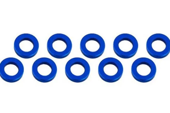 RASAMENTO M3 x 6 x 1 mm ALLUMINIO - 10 PEZZI - BLU
