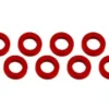 RASAMENTO M3 x 6 x 1 mm ALLUMINIO - 10 PEZZI - ROSSO