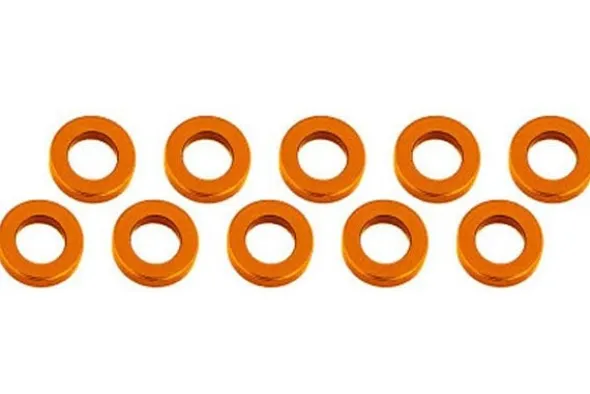 RASAMENTO M3 x 6 x 2 mm ALLUMINIO - 10 PEZZI - ARANCIONE