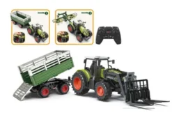 RC 3601 - TRATTORE CON FORCHE FIENO E RASTRELLO 1:24