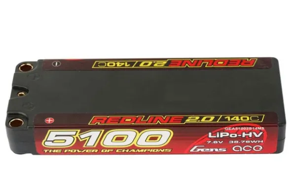 REDLINE 2.0 MID SIZE BATTERIA LIPO 2S HV 7.6V-5100-140C