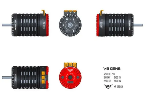 REDS V8 2200KV 4 POLE SENSORED GEN6 - PER 1:8