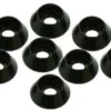 RONDELLA CONICA CILINDRICA M3 ALLUMINIO - 8 PEZZI - NERO