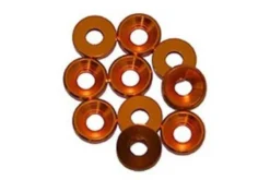 RONDELLA CONICA M3 ALLUMINIO - 10 PEZZI - ARANCIONE