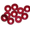 RONDELLA CONICA M3 ALLUMINIO - 10 PEZZI - ROSSO