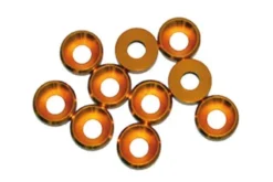 RONDELLA CONICA M4 ALLUMINIO - 10 PEZZI - ARANCIONE