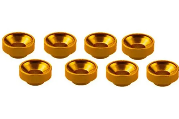 RONDELLA SERVOCOMANDO M3 ALLUMINIO - 8 PEZZI - ARANCIONE