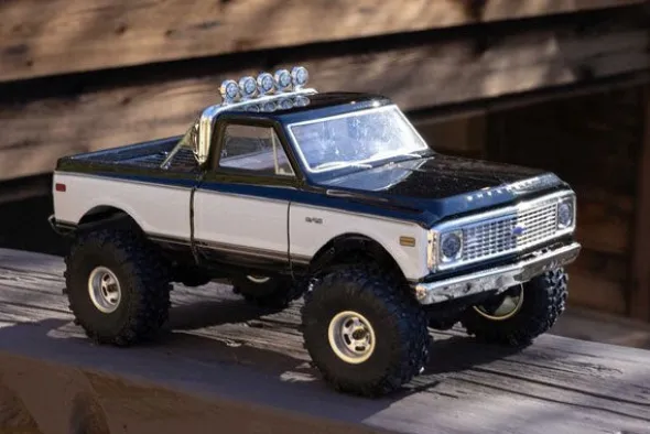 SCX24 CHEVROLET C10 4WD 1967-1972- RTR ROCK CRAWLER 1:24 - NERO