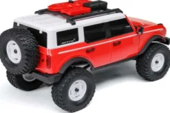 SCX24 FORD BRONCO 4X4 BRUSHED + BATTERIA E CARICABATTERIA - RTR SCALER 1:24 - ROSSO